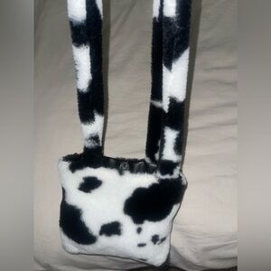 Soft cow print purse
